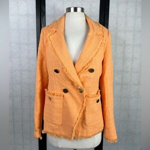 House of Harlow 1960 Peach Frayed Blazer
